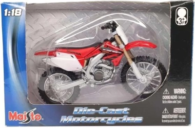 Металева модель мотоцикла Maisto Honda CRF 450R 1:18 (5907543772508)