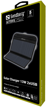 Ładowarka słoneczna do Sandberg UMB 13 W 2 x USB 2.1 A (5705730420405)
