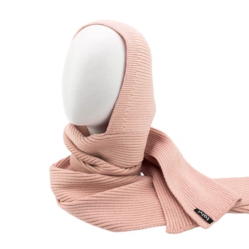В'язаний шарф-капюшон "Оллі" one size 02485 Персикова пудра Talvi