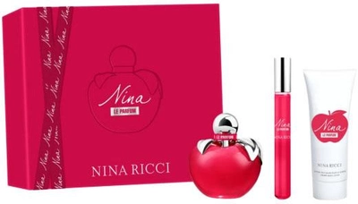 Zestaw damski Nina Ricci Nina Christmas 2023 Woda perfumowana damska 50 ml + miniaturowa 10 ml + balsam do ciała 75 ml (3137370362166)