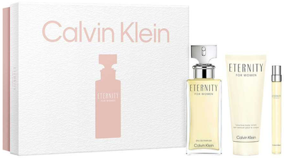 Zestaw damski Calvin Klein Eternity Women Woda perfumowana damska 100 ml + balsam do ciała 100 ml + Woda perfumowana damska miniaturowa 10 ml (3616304104749)
