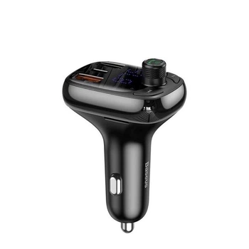 Автомобильный АЗУ FM-трансмиттер модулятор Baseus FM Bluetooth Launcher S-13 2USB + Type-C black