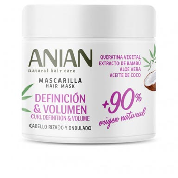 Маска для волосся Anian Definición y Volumen Mascarilla Queratina Vegetal 350 мл (8414717160940)