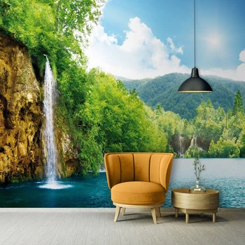 Пейзаж Природа флизелиновые фотообои Водопад и озеро (10201V)+клей