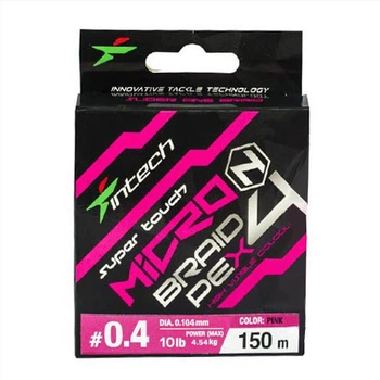 Шнур плетений Intech MicroN PE X4 150m (0.4 (10lb/ 4.54kg)),FS0641881
