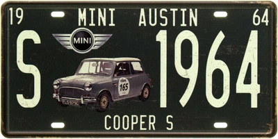 Металлическая табличка "Mini Cooper S (S 1964)" (ms-001138)