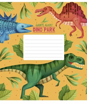 Набор тетрадей ученических Школярик 3227 Dino Park 12 листов в косую линию 30 шт (012-3227C)