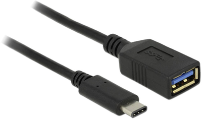 Адаптер Delock USB Type-C - USB Type-A 0.15 м Black (4043619656349)