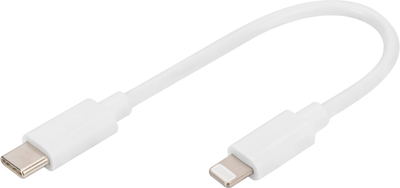 Кабель Digitus USB Type-C - Lightning 0.15 м White (DB-600109-001-W)