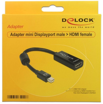 Адаптер Delock mini-DisplayPort - HDMI 0.18 м Black (4043619650996)