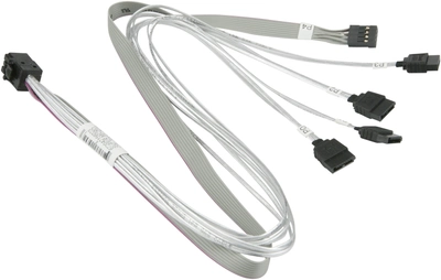 Kabel Super Micro mini-SAS HD - 4 x SATA 0.50 m Grey (CBL-SAST-0616)