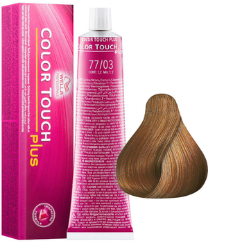 Farba do włosów Wella Professionals Color Touch Plus 77/03 Medium Intense Natural Golden Blonde 60 ml (8005610528588)