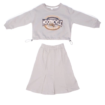 Костюм с юбкой для девочки HOME BABY 60016 116 см Серый