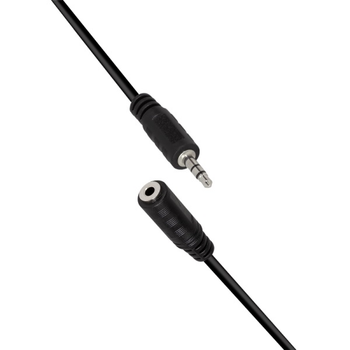 Kabel audio stereo LogiLink mini-jack 3.5 mm M/F 5 m Czarny (4052792008890)