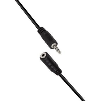 Кабель аудіо стерео LogiLink mini-jack 3.5 мм M/F 5 м Чорний (4052792008890)