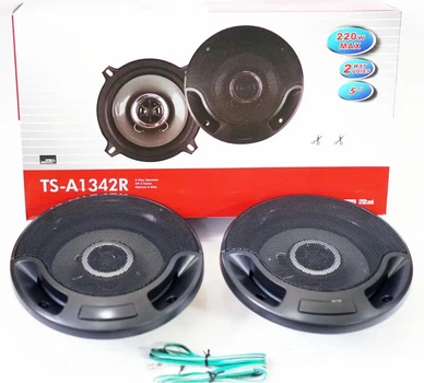 Автомобільна акустика TS-A1342R 13 см 220 Вт коаксіальні 2-смугові динаміки 4 Ом автоколонки комплект 2 шт 91 дБ частотний діапазон 60-22000 Гц для автомагнітоли якісний автозвук гучне звучання чисті високі та збалансовані баси