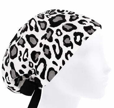 Медицинская шапочка женская HeadwearUniverse универсальная принт Леопард гепард