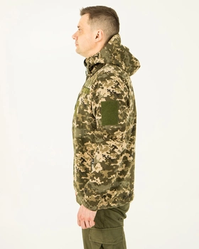Ветровка Пиксель, куртка летняя мужская камуфляжная с капюшоном, с липучками под шевроны 52