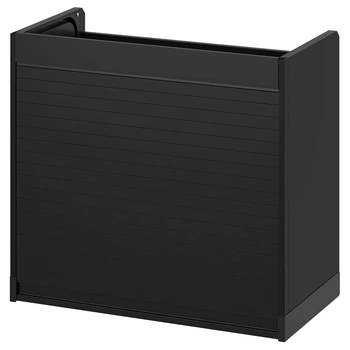 Шафа зі шторкою для дрібної техніки ІКЕА TITTEBO чорна, 60 см 205.502.75