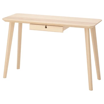 Письменный стол ИКЕА ЛИСАБО ясеневый шпон, 118x45 см 302.990.70