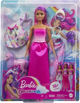 Lalka z akcesoriami Mattel Barbie Dreamtopia Ballerina Mermaid and Unicorn 30 cm (0194735112067)