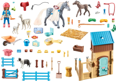 Zestaw do zabawy Playmobil Boks dla koni z Amelią i Whisperem (4008789713537)