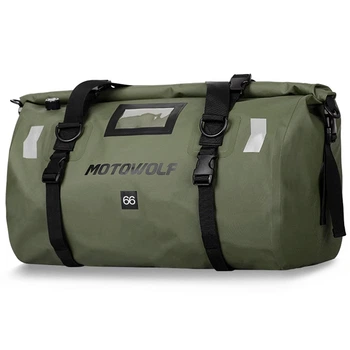 Сумка водонепроникна MOTOWOLF MDL0717 для багажника мотоцикла 66 л 58 х 55 х 26 см Хакі (1013-598-02)