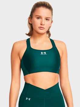 Спортивний топ для фітнесу жіночий Under Armour UA HeatGear High 1379195-449 XS Зелений (196885757235)