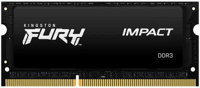 Оперативна пам'ять Kingston Fury SODIMM DDR3L-1866 8192 MB PC3-14900 Impact Black (KF318LS11IB/8)