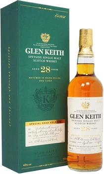 Віскі Glen Keith 28 років витримки 0.7 л 43% у подарунковій упаковці (5000299613986)