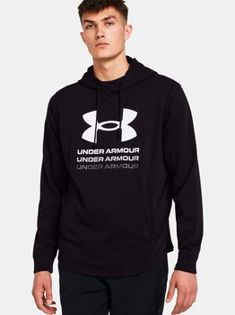 Худі чоловіче Under Armour Ua Rival Terry Graphic Hood 1386047-001 S Чорне (196885919312)