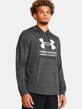 Худі чоловіче Under Armour Ua Rival Terry Graphic Hood 1386047-025 XL Сіре (196885920639)