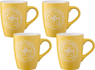 Набор чашек Ardesto Coffee Желтая 330 мл х 4 шт (SET_AR3469Y_4шт)