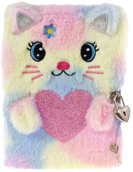 Pamiętnik na kłódkę Tinka Plush Diary Cat Lock (7036578021218)