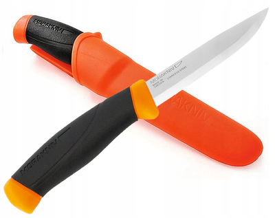 Туристичний ніж із чохлом Morakniv Companion (S) Hi-Vis Orange Нержавіюча сталь (11824)