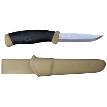 Туристический нож с чехлом Morakniv Companion (S) Desert Нержавеющая сталь (13166)