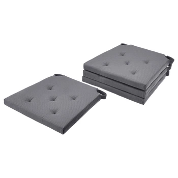 Подушка на стілець IKEA ЮСТИНА, сірий, 42, 35x40x4 см, 195.032.18