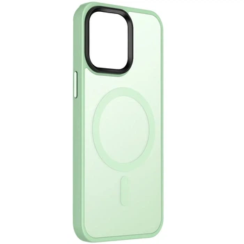Чохол TPU+PC Metal Buttons with MagSafe Colorful для Apple iPhone 13 (6.1") Matcha Green