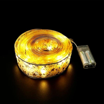 Декоративная гирлянда лента на батарейках 5 м 50 led желтая (ИГ-3016Y5)