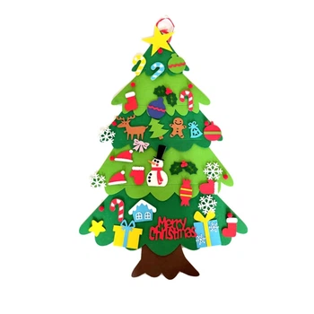 Елка из фетра новогодняя и 32 игрушки 89×65 см Snowman (II-3012OS)