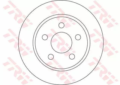 Диск тормозной (1 шт.) FORD C-Max/Focus 265mm R 03, TRW (DF4372)