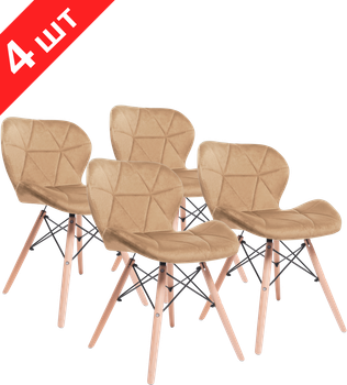 Комплект стільців GT Racer X-D27 Velvet Brown (4 шт)