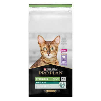 Сухой корм для кастрированных/стерилизованных кошек Pro Plan Sterilised Renal Plus с индейкой, 14 кг