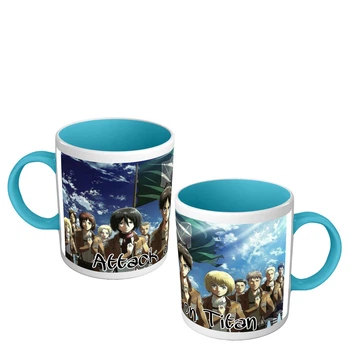 Кружка Атака Титанов (ATTACK on TITAN) 330 мл голубая