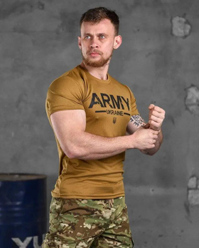 Тактическая мужская футболка ARMY потоотводящая 3XL койот (85516)