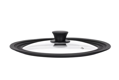 Кришка ARDESTO універсальна Black Mars Smart 24/26/28 см, скло, силікон (AR2428UL)