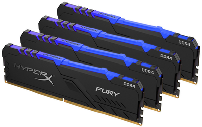 Pamięć RAM HyperX DDR4-3200 65536 MB PC4-25600 (zestaw 4x16384) Fury RGB (HX432C16FB4AK4/64)