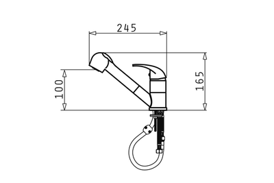 Кухонний змішувач Pyramis Fido (090921938) Granit Graphite Carbon