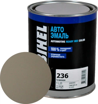 Автокраска алкидная (HELIOS Mobihel) 236 Бежевая 1л.