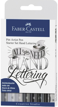 Набір художніх маркерів Faber Castell Pitt Artist Pen Lettering 8 шт (4005402671182)